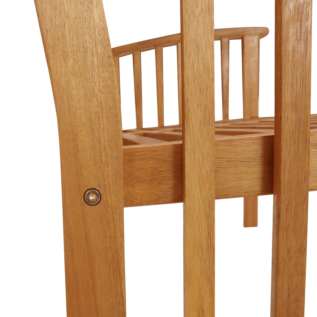 Banc de jardin 119 cm bois d acacia solide - 7