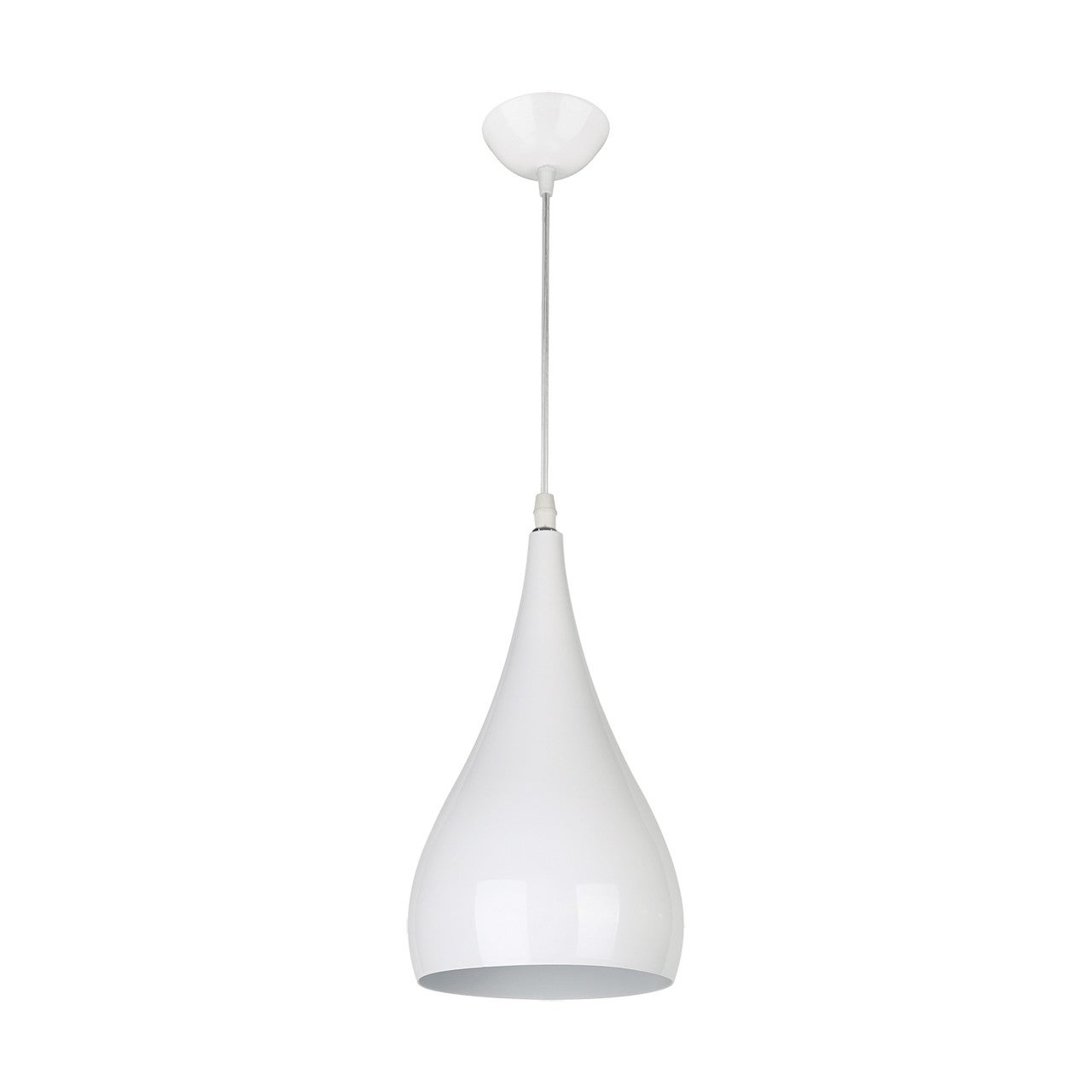 Lampa wisząca Justa biała 1xE27x42W do kuchni wym: 115 x 16 x 16 cm metal Struhm