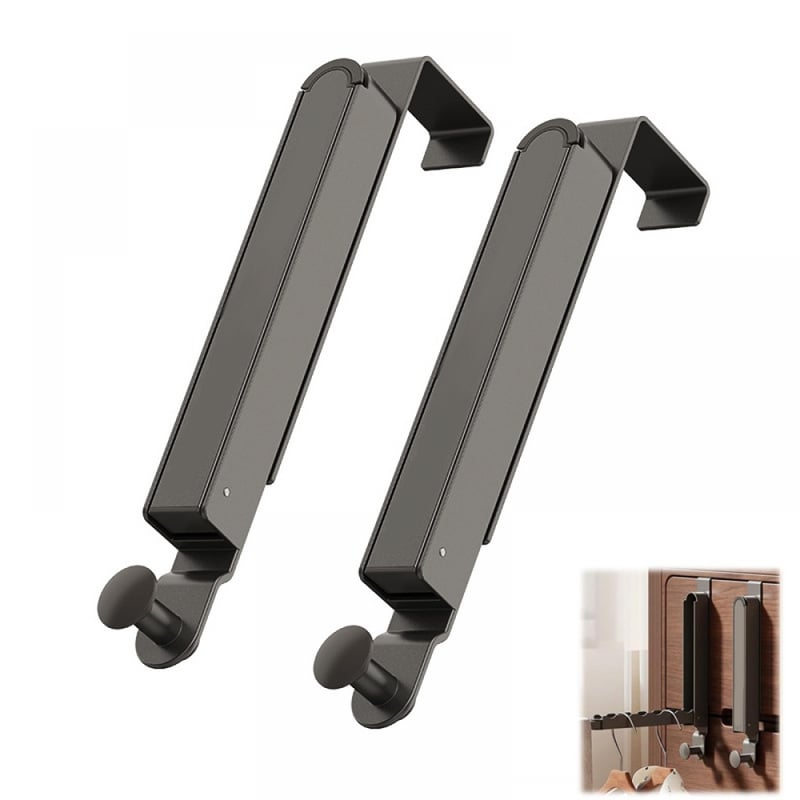Składane wieszaki na ubrania, szaliki i torby, zestaw 2 szt. (szary)