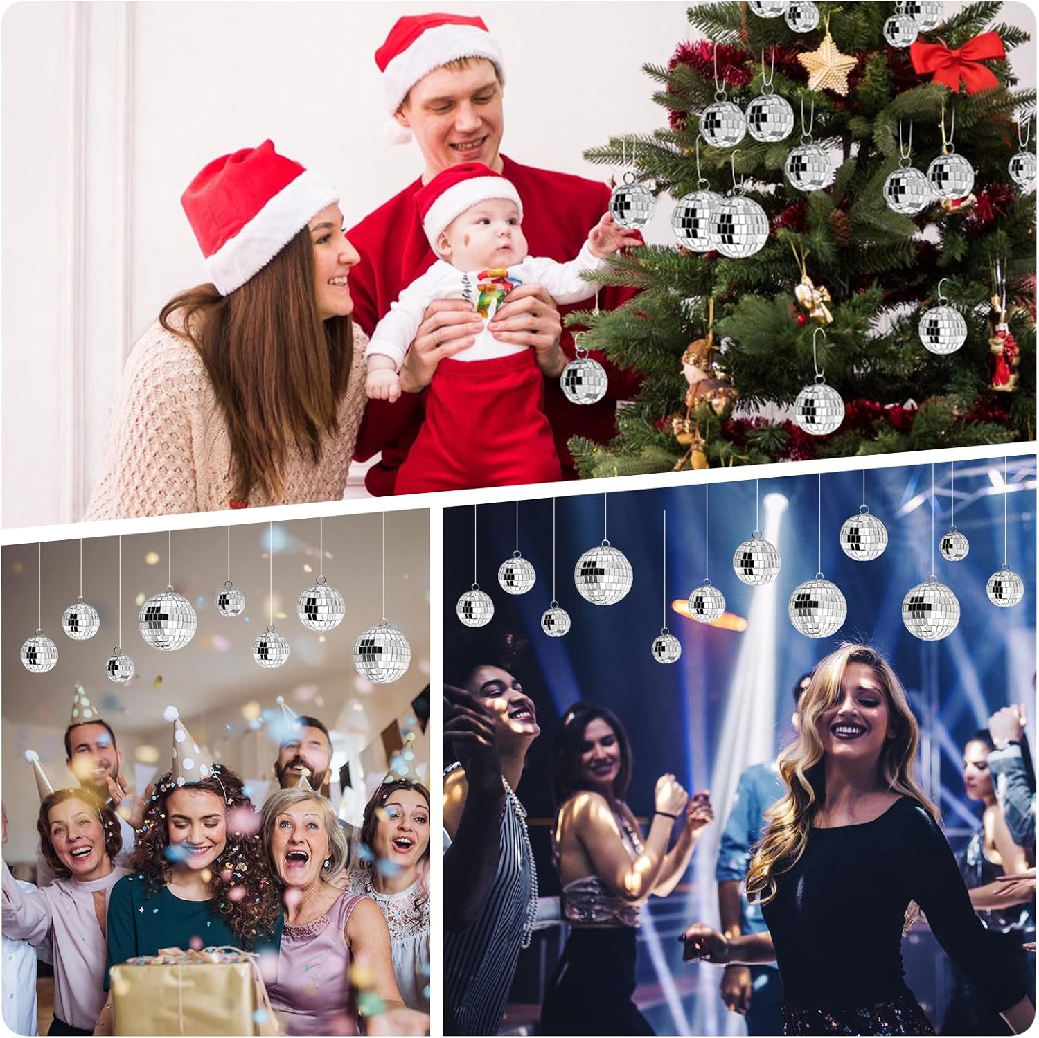 Bola de discoteca, 25 bolas espelhadas, mini bola de discoteca, pequenas bolas de discoteca decorativas, pequenas bolas de discoteca para pendurar na - 4