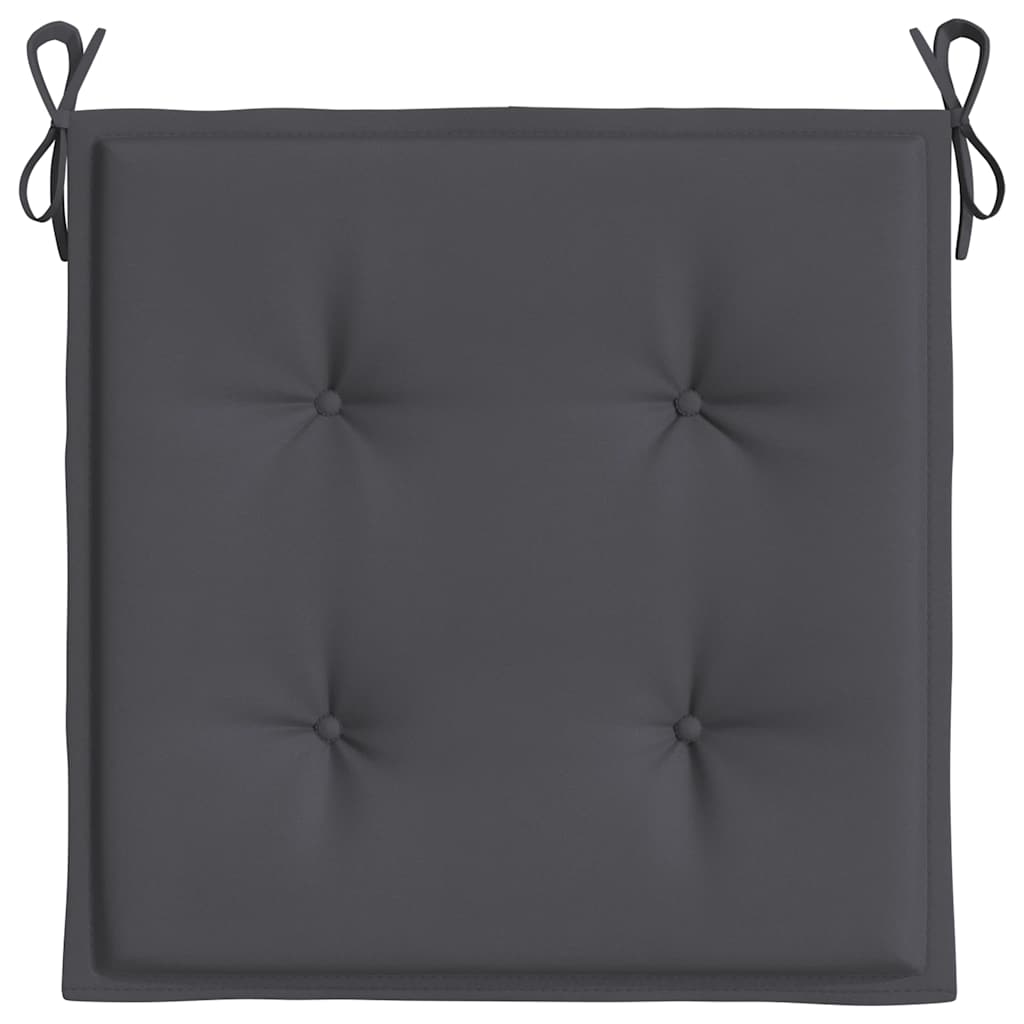 Lot de 4 coussins de chaise de jardin anthracite 40x40x3 cm - COMFORTXL - 5