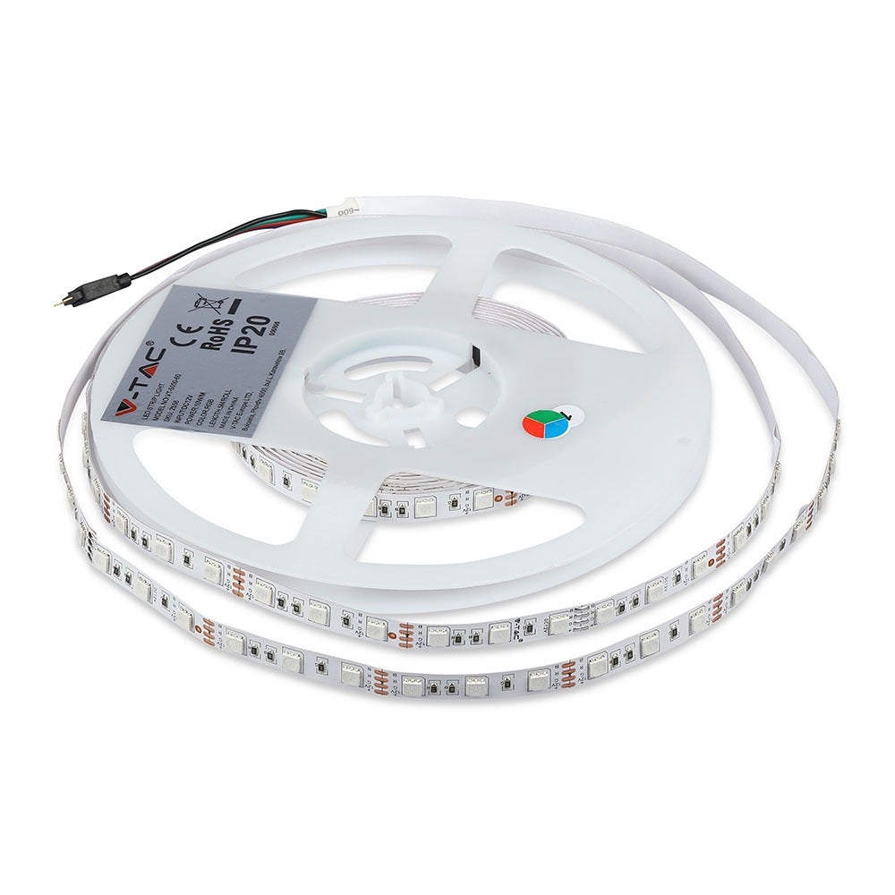 Zestaw Taśma LED RGB 10W/m + Zasilacz + Pilot i Sterownik IP20 V-tac