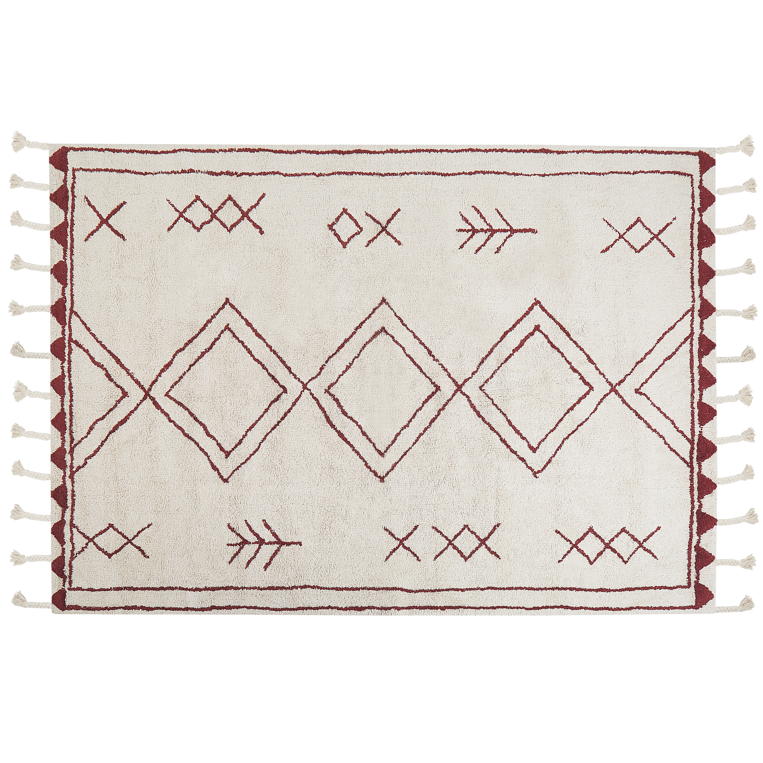 Covor KENITRA Alb-murdar 160 x 230 cm Bumbac