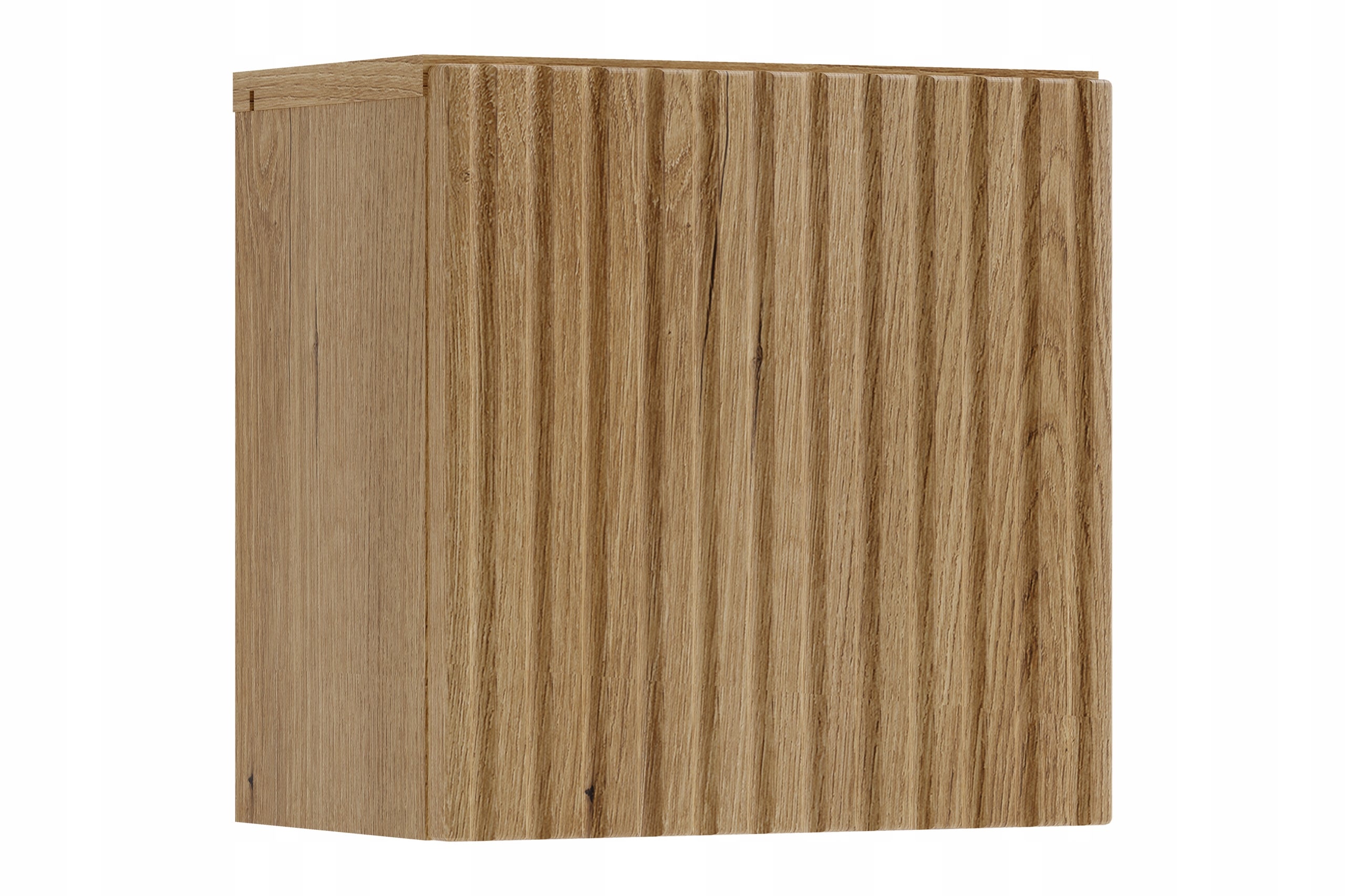 Szafka łazienkowa górna Qubik 30x30 cm dąb coast evoke ryflowana
