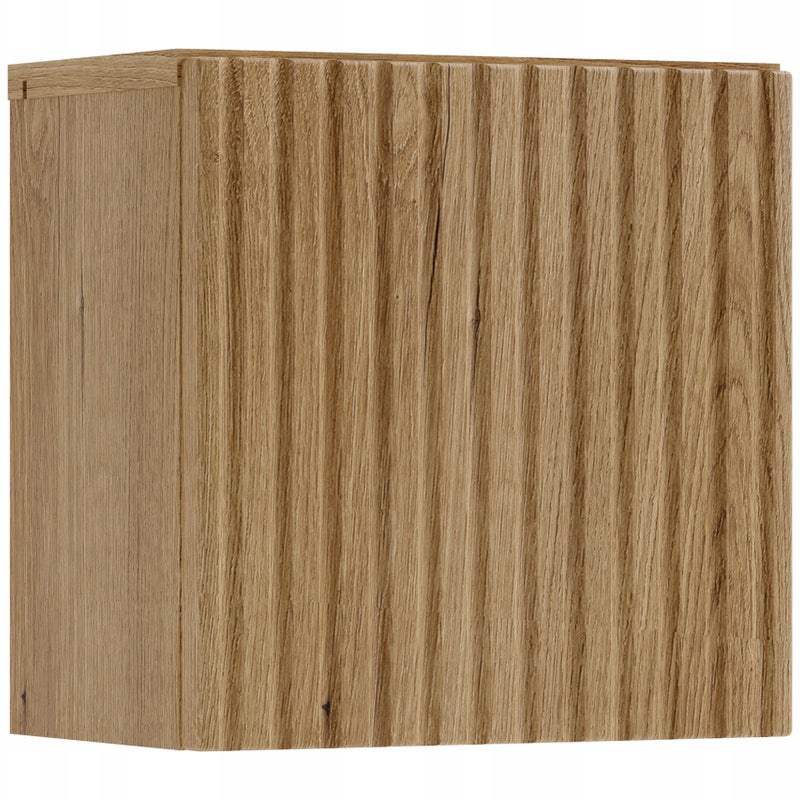 Szafka łazienkowa górna Qubik 30x30 cm dąb coast evoke ryflowana