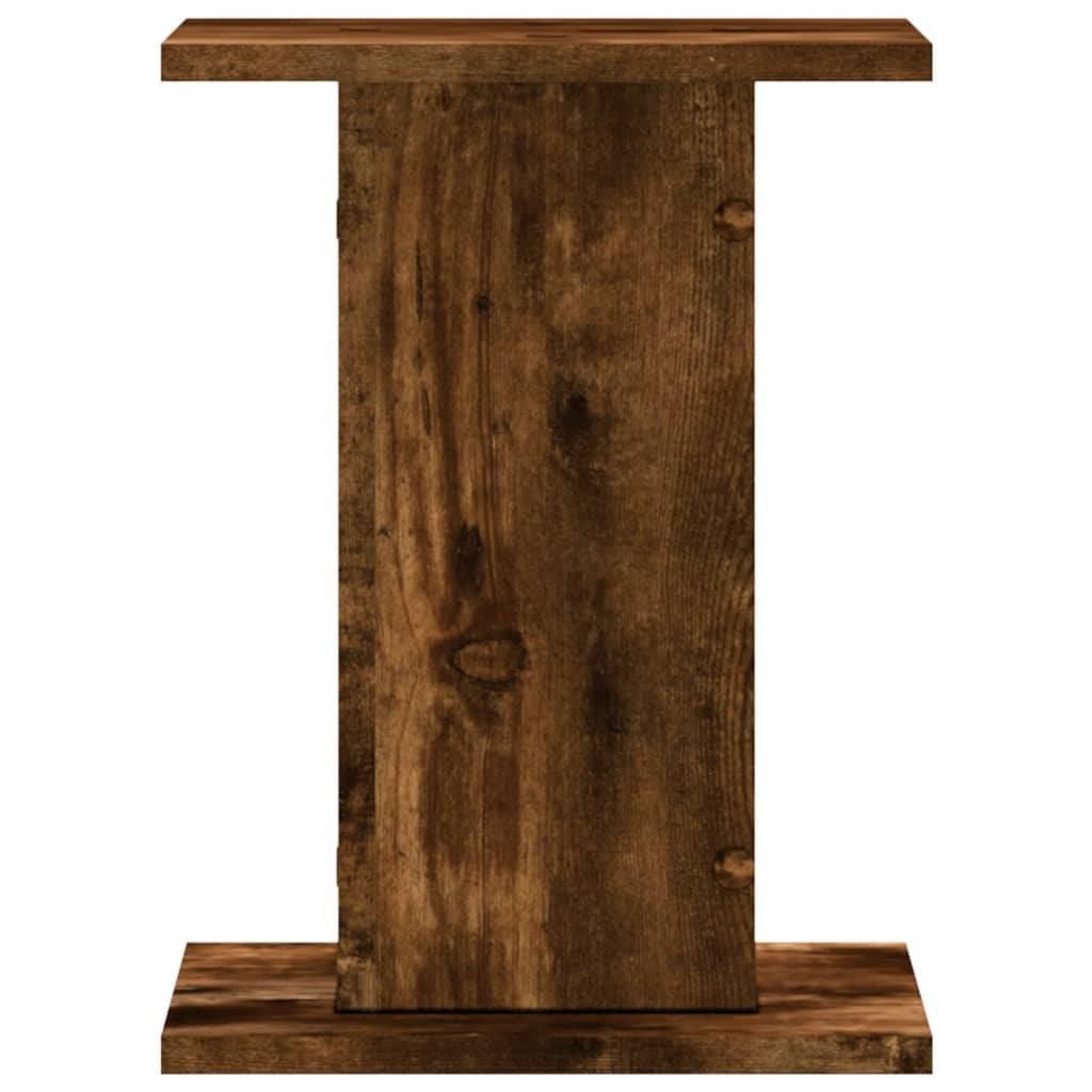 Supports pour plantes 2 pièces chêne fumé panneau de bois - 7