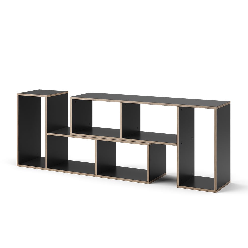 Vicco Regał na książki Tetrix, Antracyt, 112.8 x 56.4 cm Zestaw 2 sztuk