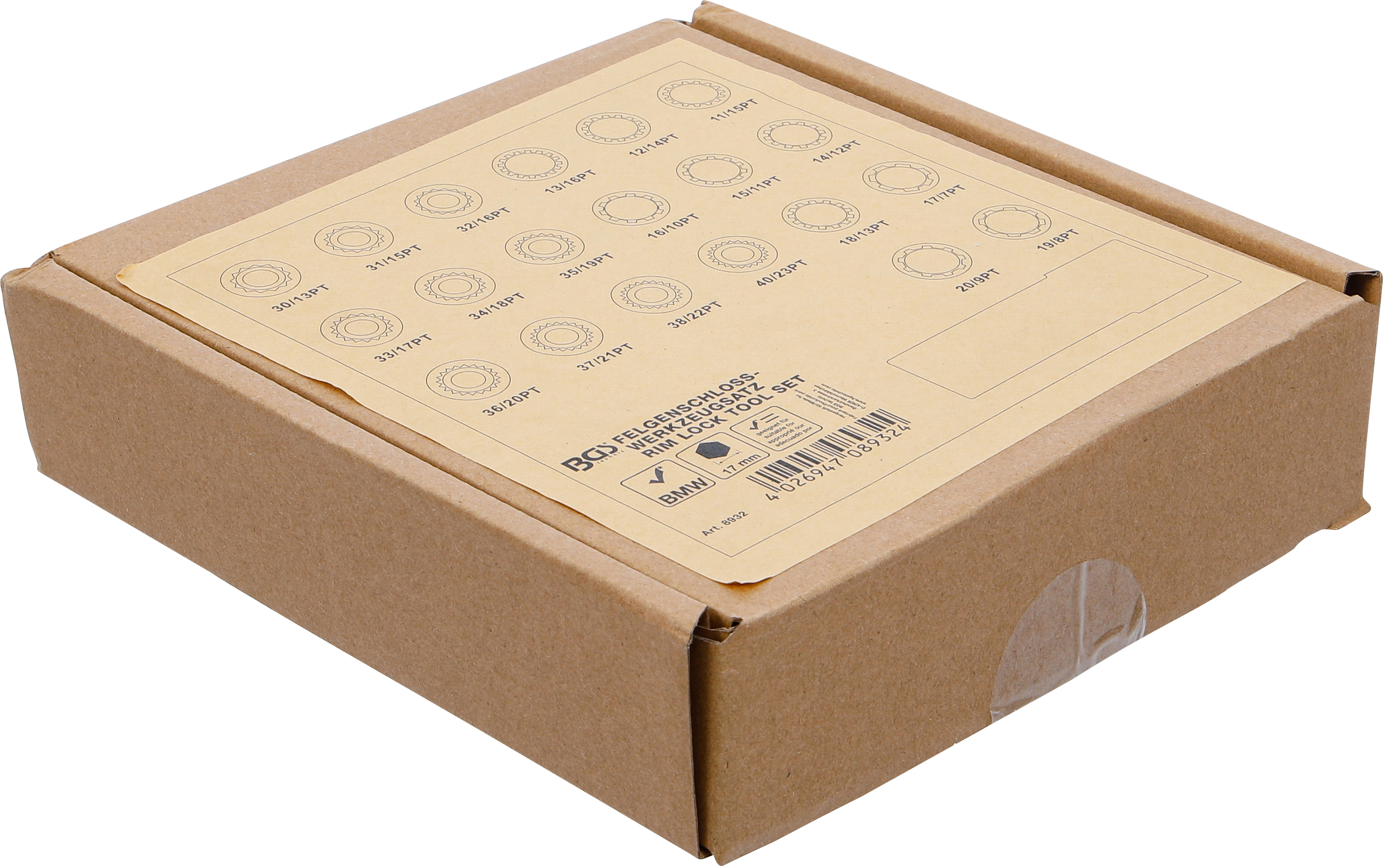 Insert de servante d'atelier 1/6 : Jeu d’outils pour écrous antivol pour BMW | 21 pièces - 2