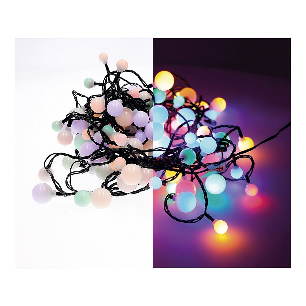 Guirlande lumineuse sphérique EDM - style guinguette - multicolore - 120 ampoules LED - 14 m - 71015 - 4