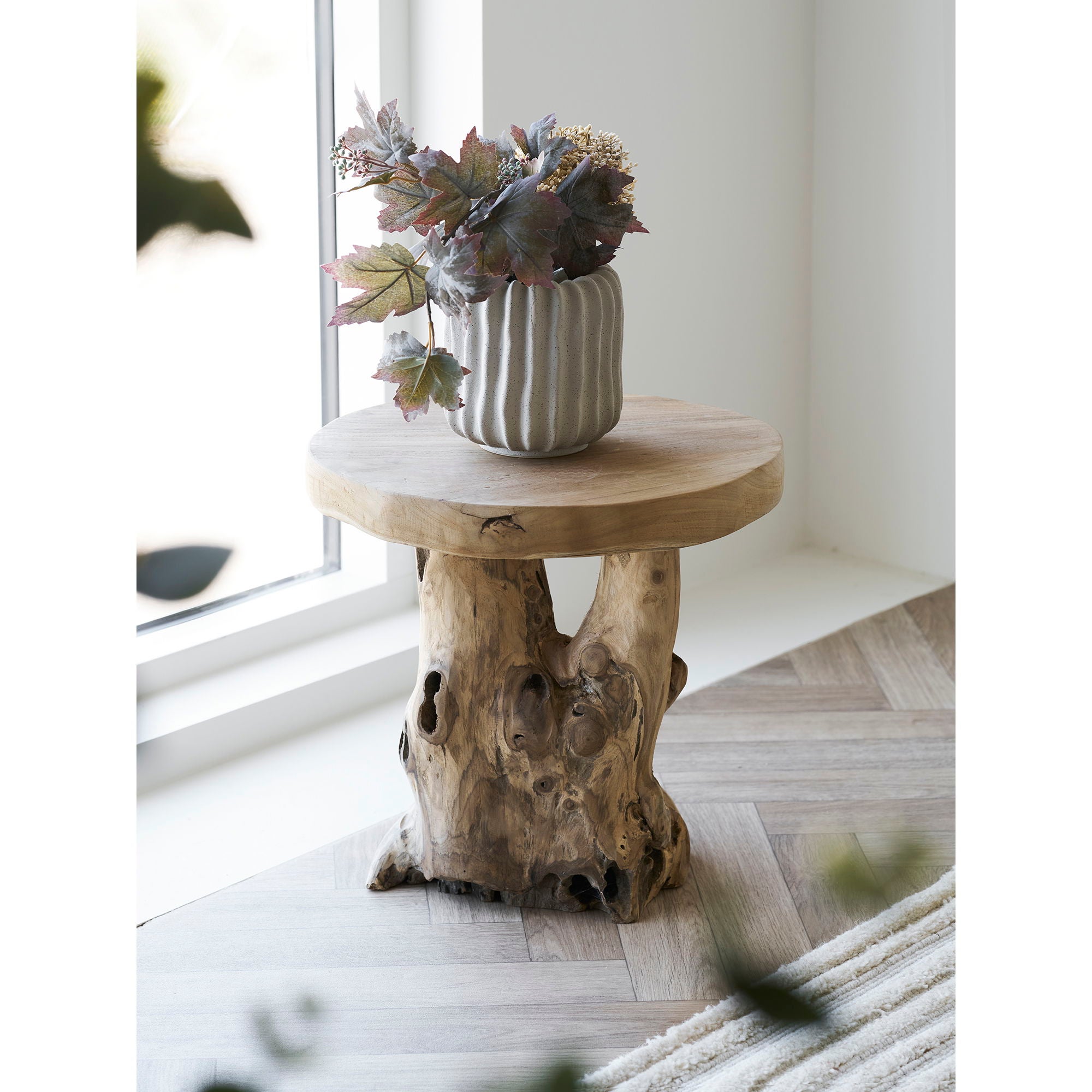 Gitte stolik kawowy stolik boczny Ø40 cm teak. - 2