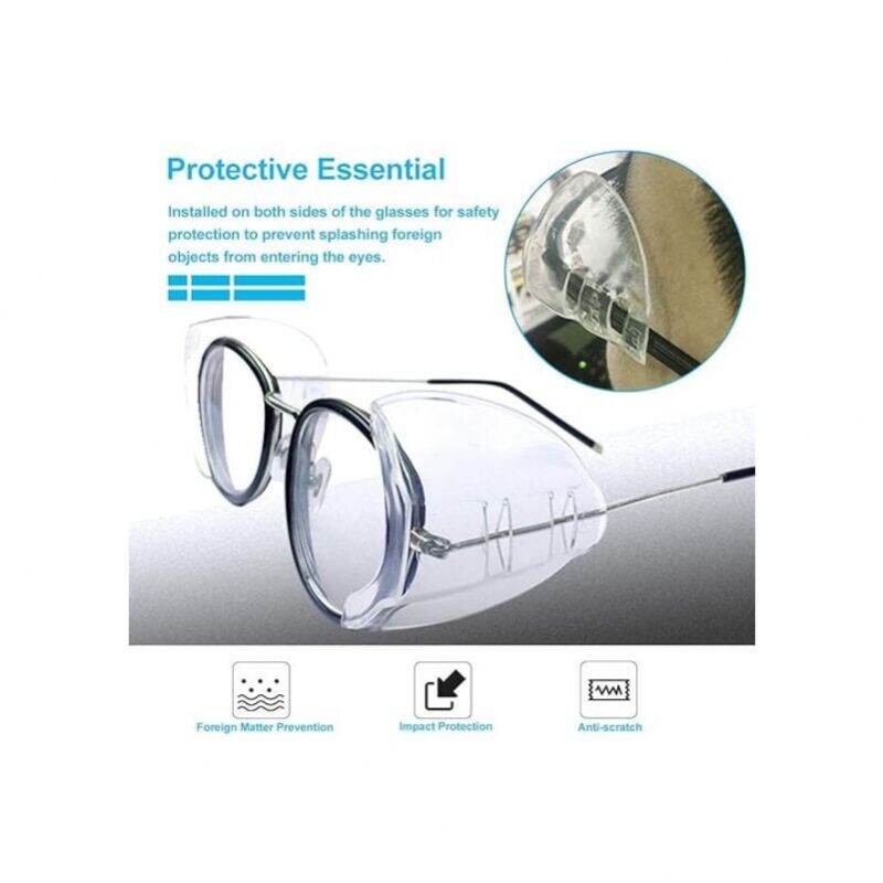 Lunettes de sécurité - Protections latérales transparentes - Conviennent aux lunettes de petite et moyenne taille - 4