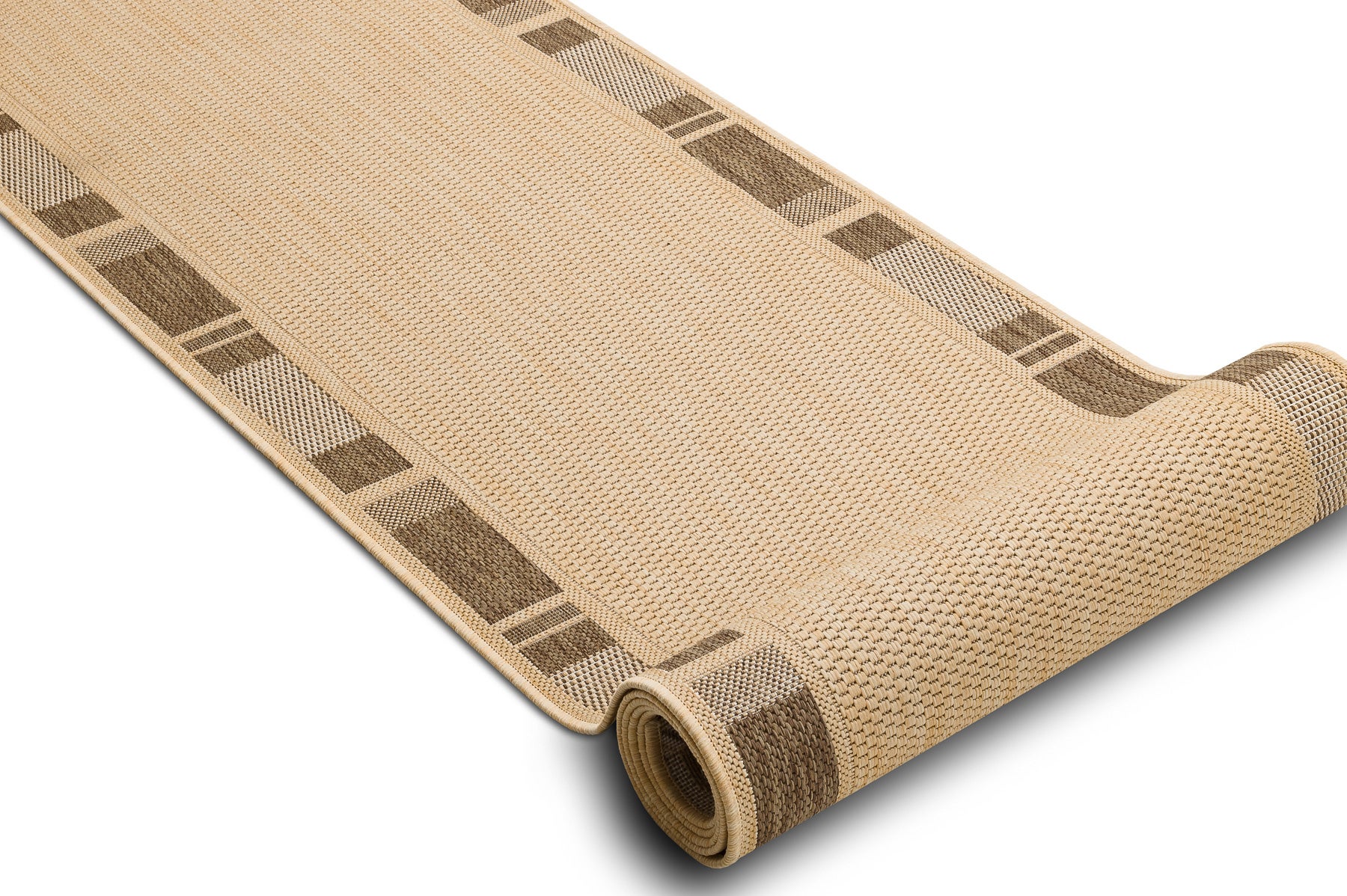 CHODNIK SIZAL FLOORLUX wzór 20195 mais / coffee 100 cm 100x690 cm - 2