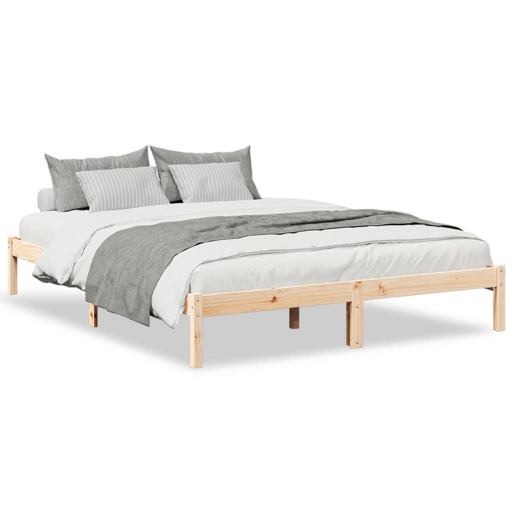 Łóżko Drewniane Rama Łóżka Sofa Brązowe Do Sypialni Pokoju 160x210 cm