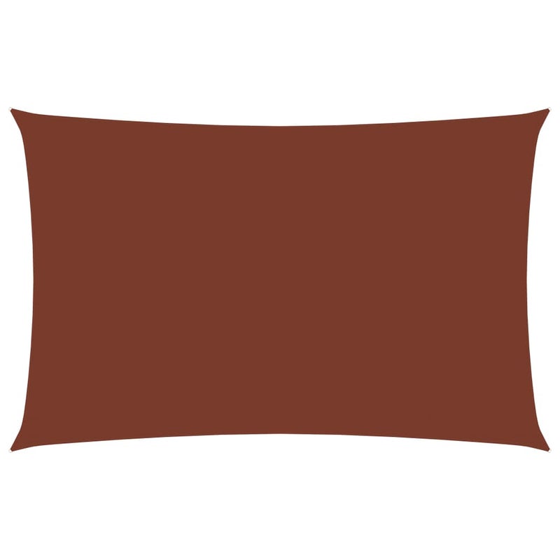 Żagiel przeciwsłoneczny prostokątny z tkaniny Oxford, 2,5 x 5 m, kolor terakota