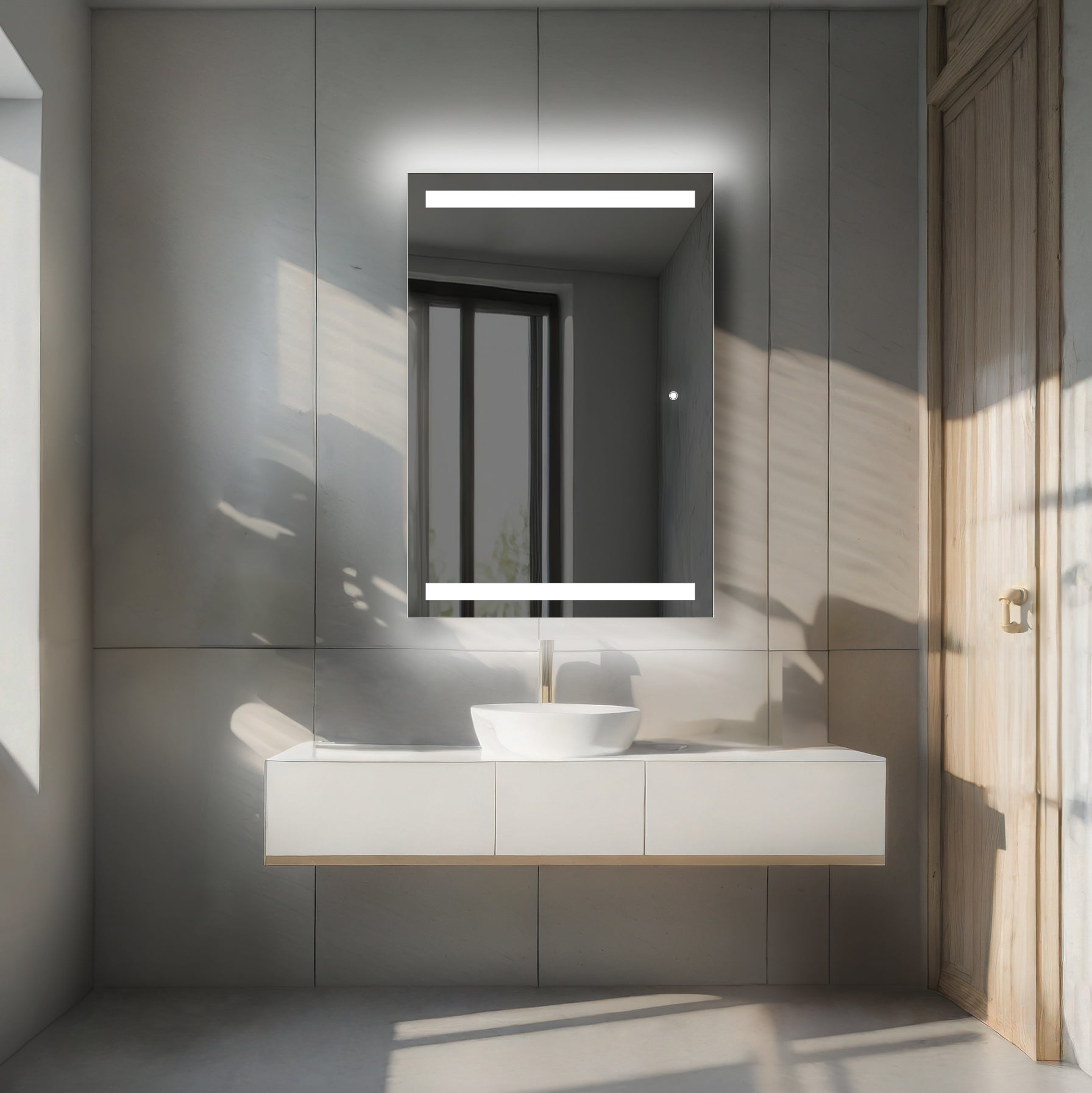 Miroir de Salle de Bain LED - Tessa | 70x120 cm | LED Lumineux Miroir | Blanc Froid 7000K | Interrupteur Tactile - 4