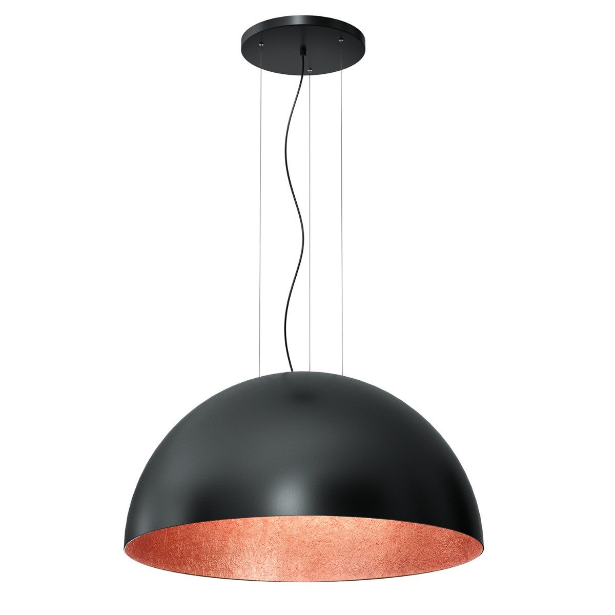Lampa wisząca Compo czarny mat-miedziana 1xE27x15W wym: 140 x 80 x 80 cm kompozyt Luminex