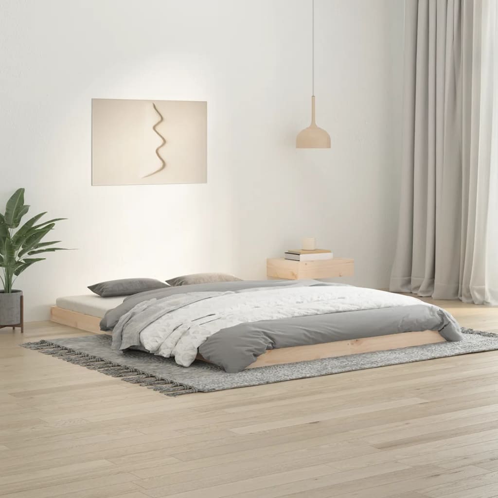 Łóżko Drewniane Rama Łóżka Sofa Brązowe Do Sypialni Pokoju 140x200 cm