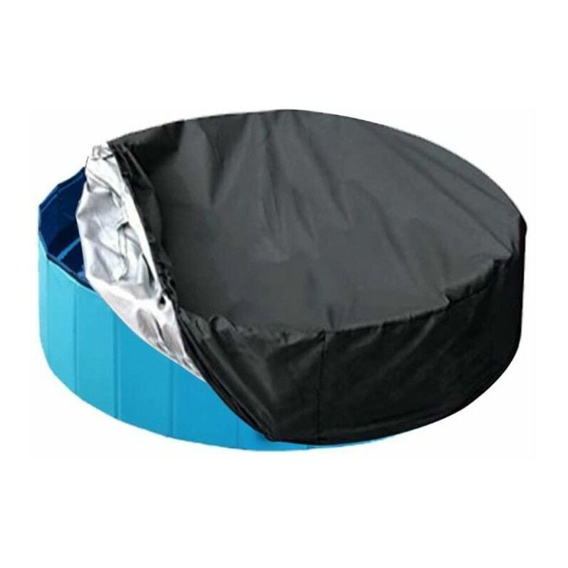 Okrągła pokrywa basenowa 160 x 30 cm, pokrywa basenowa dla dzieci, składana pokrywa do wanny, wodoodporna pokrywa basenowa