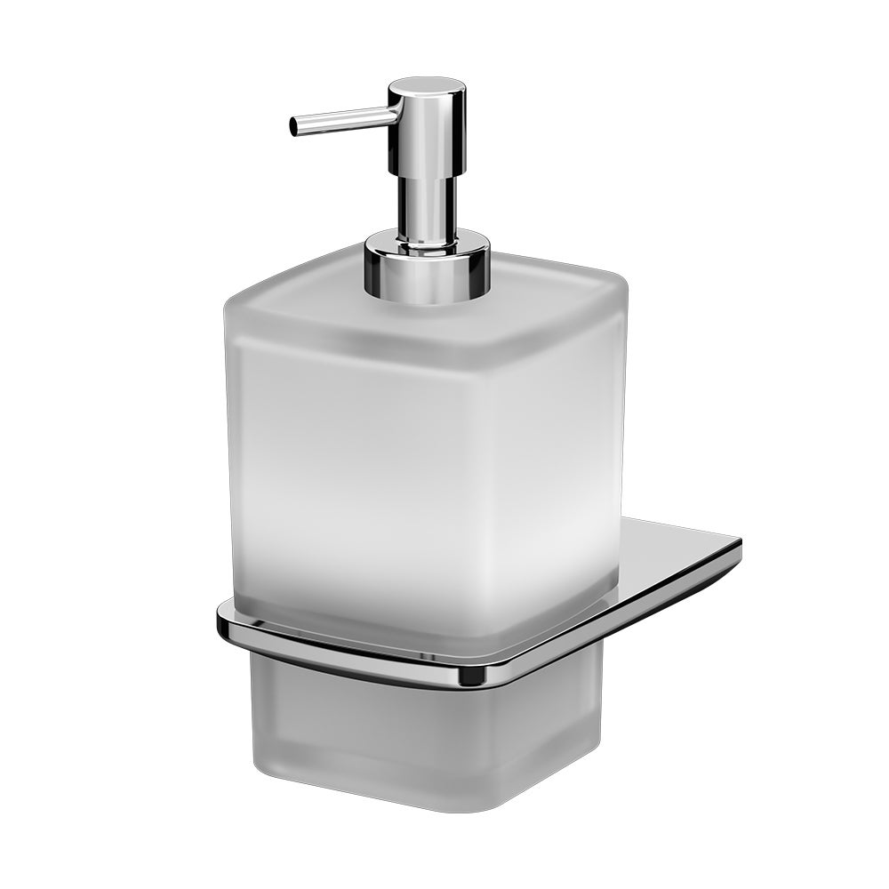 AM.PM Distributeur de savon en verre satiné et inox robuste, Chromé - 8