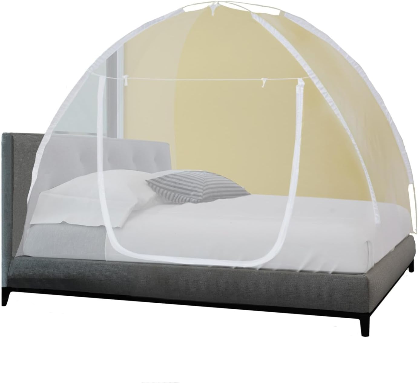 Duża, rozkładana moskitiera kopułkowa 195 x 180 cm, lekka i mobilna, ochrona przed komarami do łóżka
