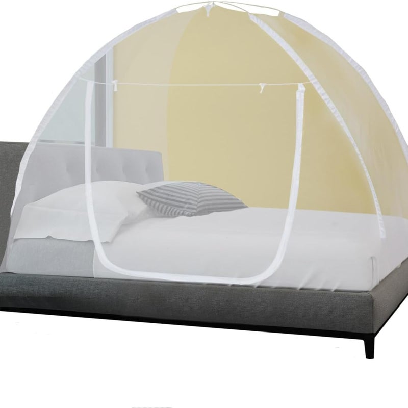 Duża, rozkładana moskitiera kopułkowa 195 x 180 cm, lekka i mobilna, ochrona przed komarami do łóżka