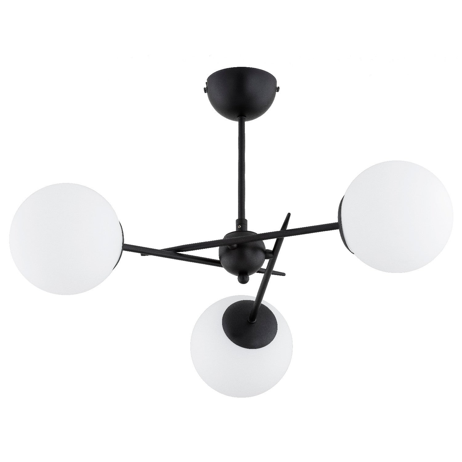 Lampa sufitowa wisząca Primery czarno-biała 3xE14x10W nowoczesna wym: 35 x 58 x 58 cm metal Alfa