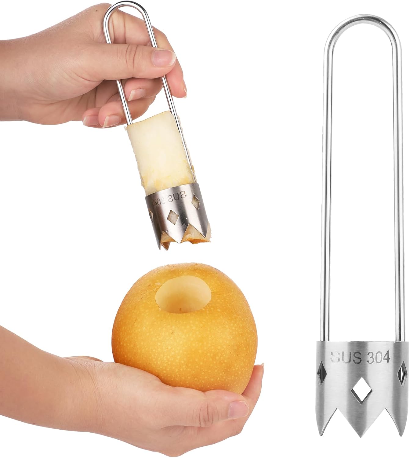Vide-pomme En Acier Inoxydable - Extracteur De Noyau Professionnel Avec Poignée ABS, Facile à Utiliser