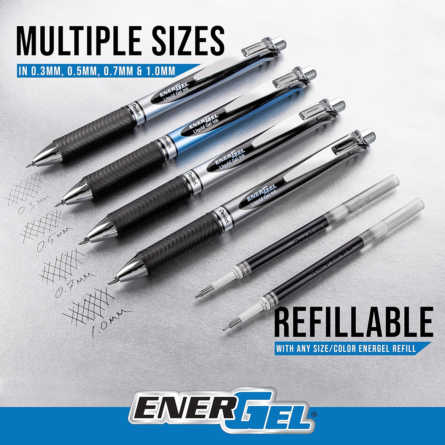 EnerGel RTX Retractable Liquid Gel Pen Medium Line 3/Pkg-Black | Leroy ...