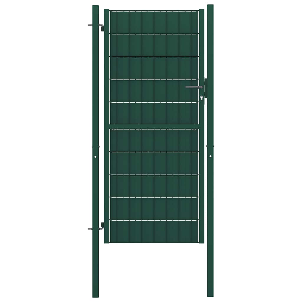 Vidaxl Puerta De Valla De Pvc Y Acero 100 X 124 Cm Verde Pvc, Leroy Merlin