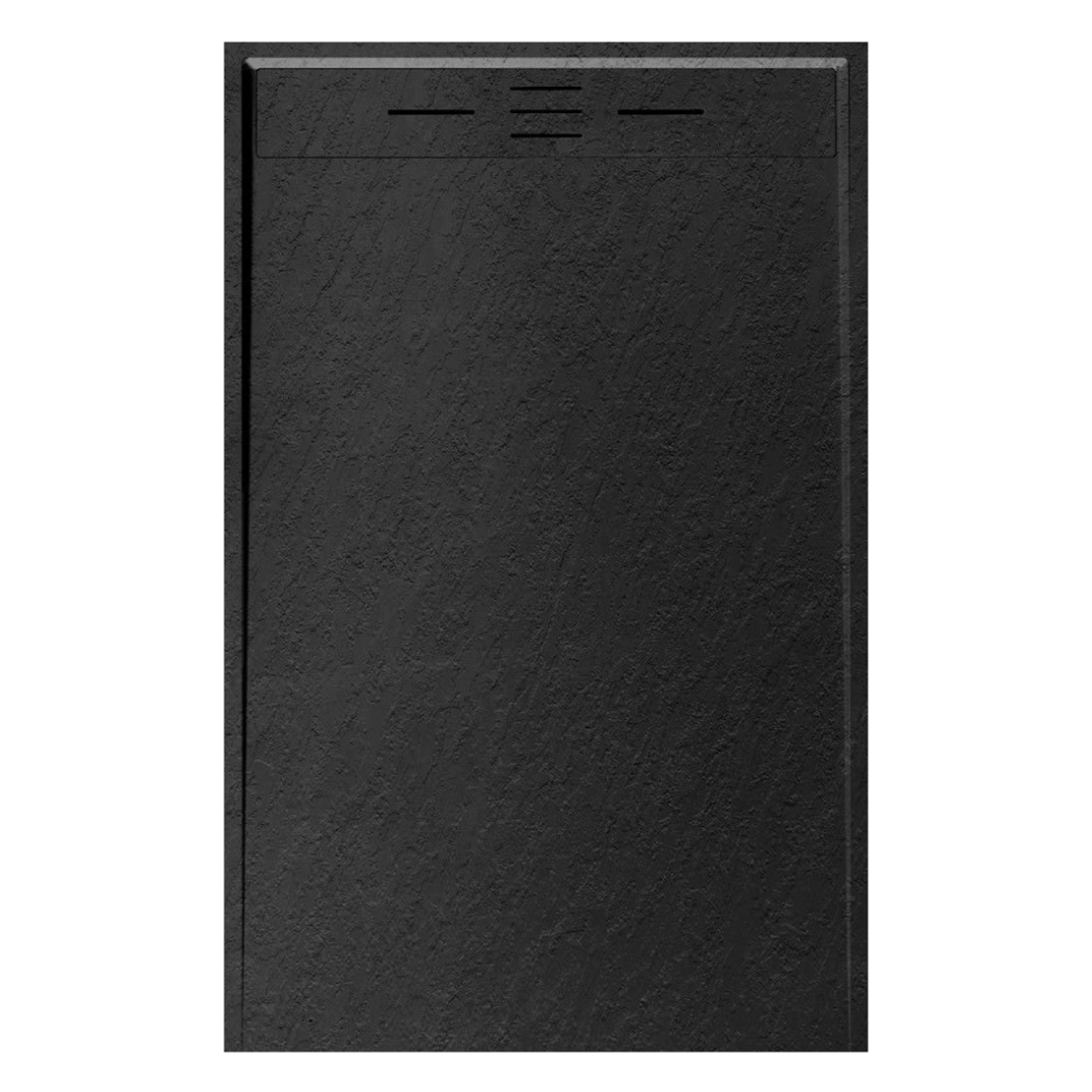 Brodzik prysznicowy z żywicy 120 x 80 Czarny łupina