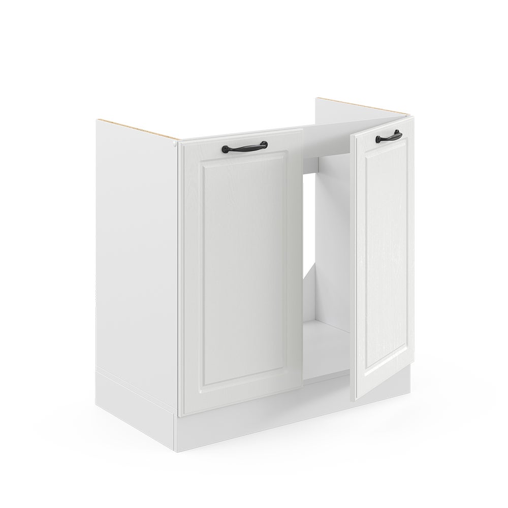Vicco Meuble bas sous-évier R-Line, Blanc campagne, 80cm sans PT - 4