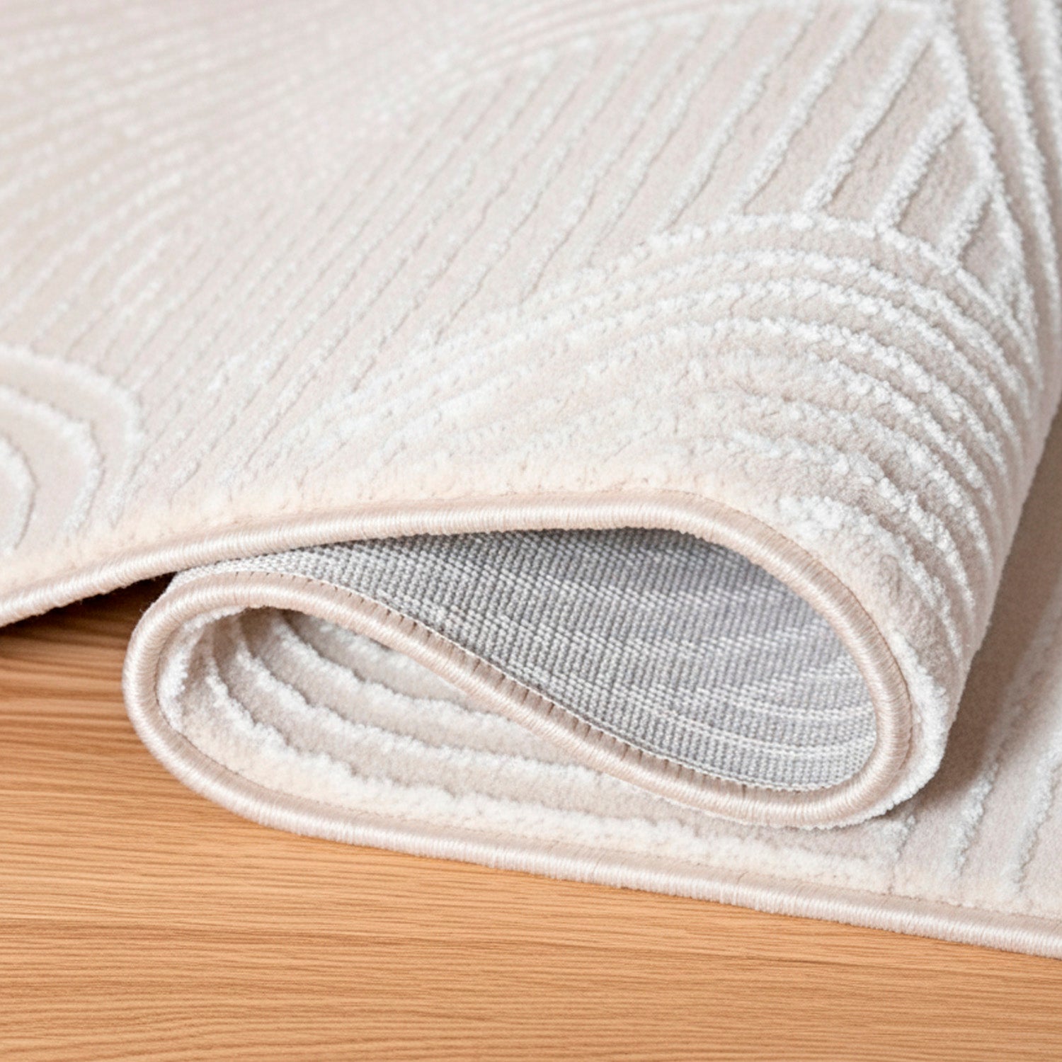 RUGURA - Tapete moderno - Sala, quarto, corredor, tapete de quarto - Estilo nórdico, moderno, contemporâneo - 160x230cm - Beige - 4