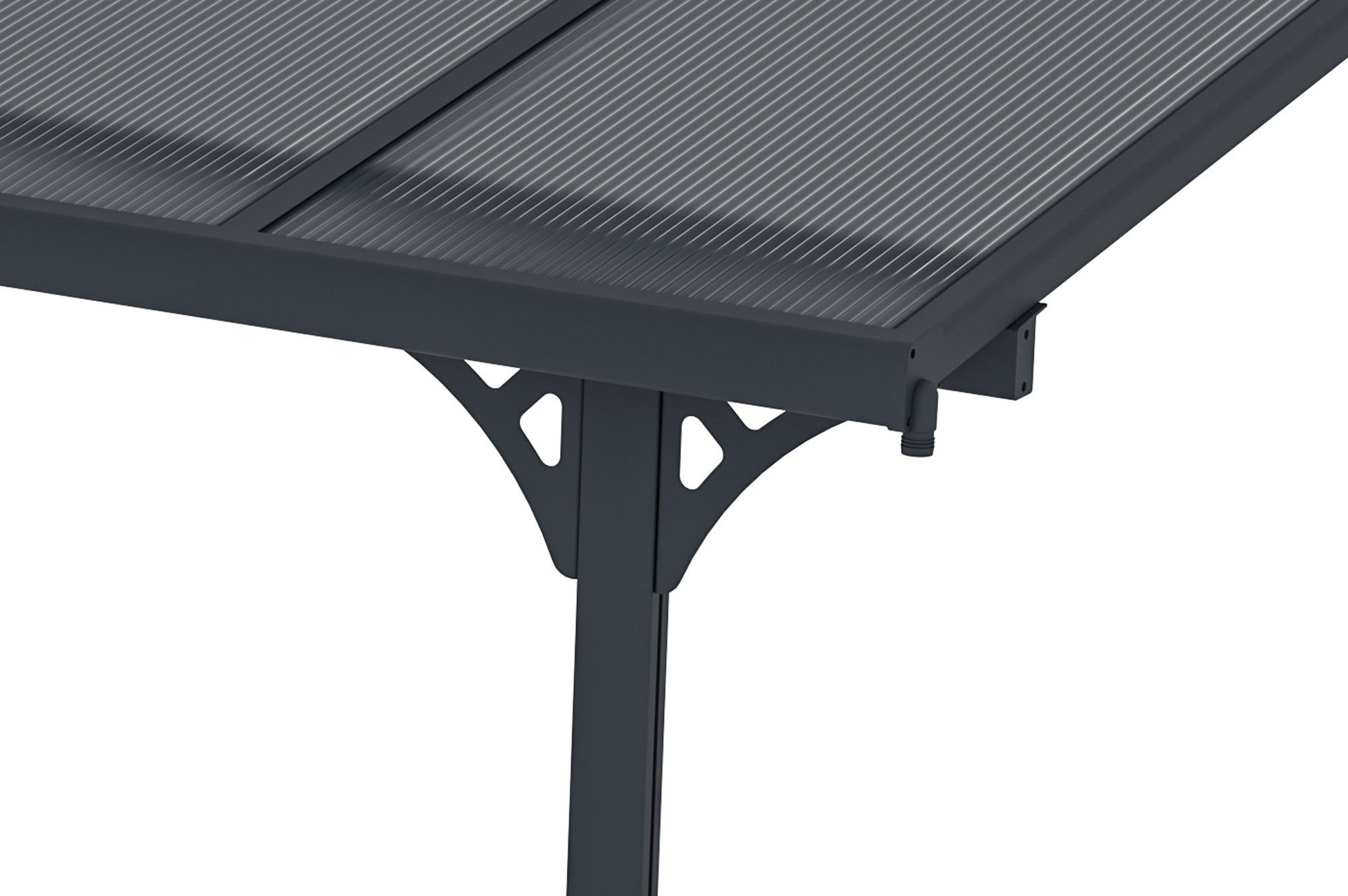 Pergola adossée Gris en Aluminium 13.5 m² - 7