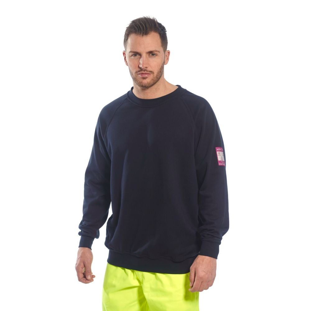Sweat Shirt Retardateur de flammes et Antistatique Portwest manches longues ATEX Marine XXL - 2