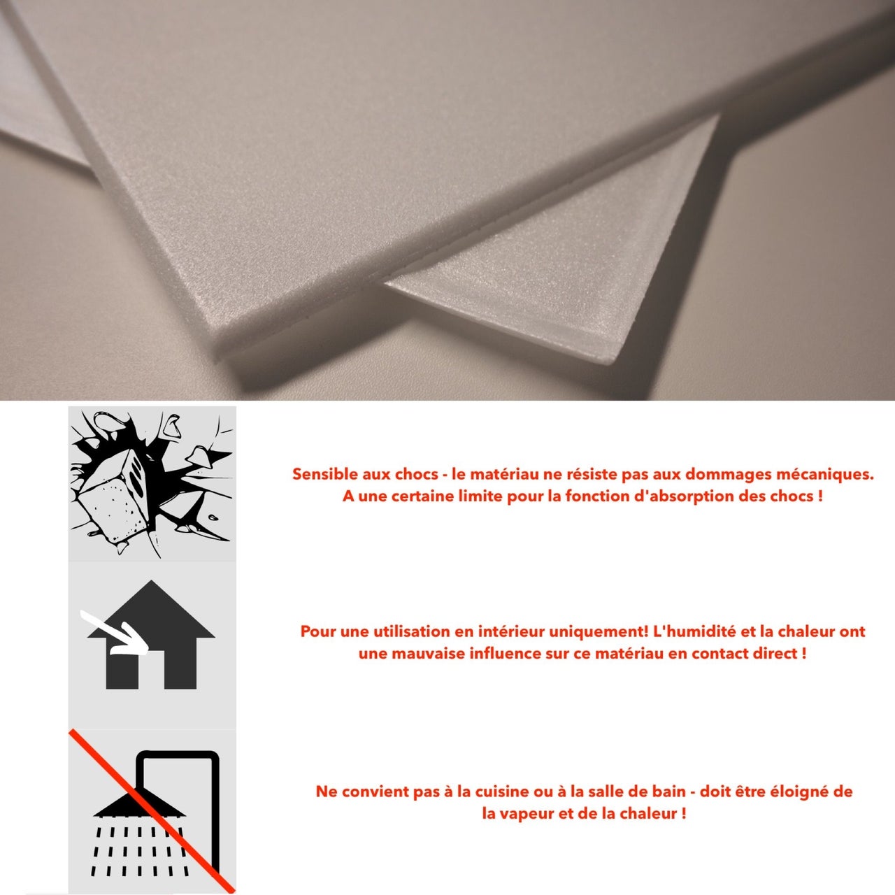 4m²-8pcs / Panneaux de Plafond Panneaux Muraux UNI Blanc & Noir - Revêtement Mur & Plafond Polystyrène STYROPOR-ARTIG 0814XL BLANC - 4