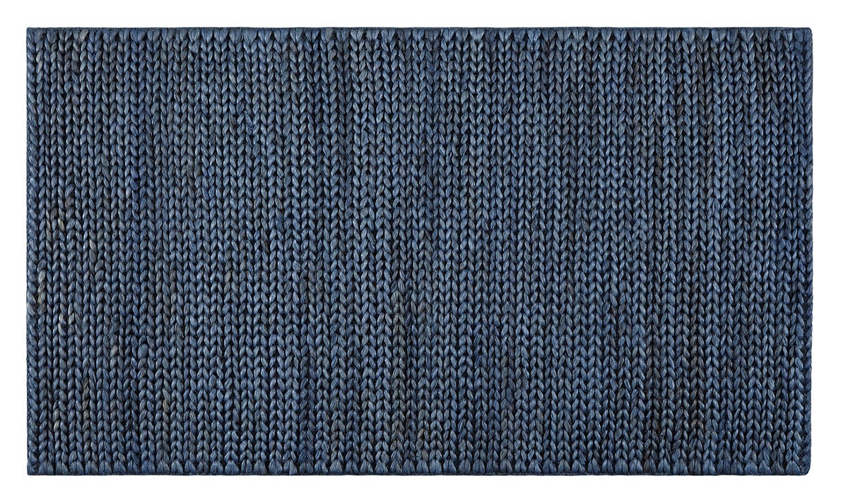 NIEBIESKI DYWANIK JUTOWY 160X230CM