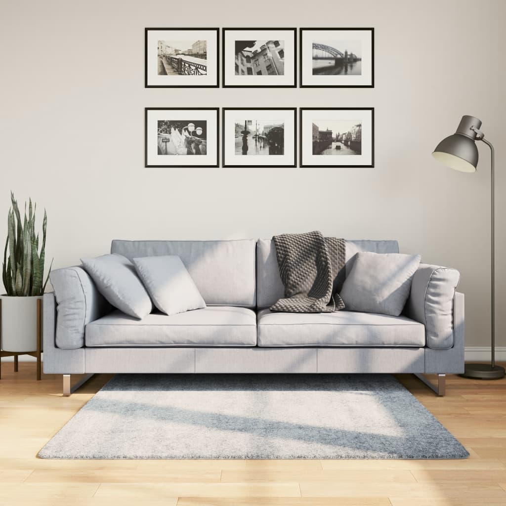 Dywan z długim włosiem PAMPLONA, niebieski, 120x120 cm vidaXL