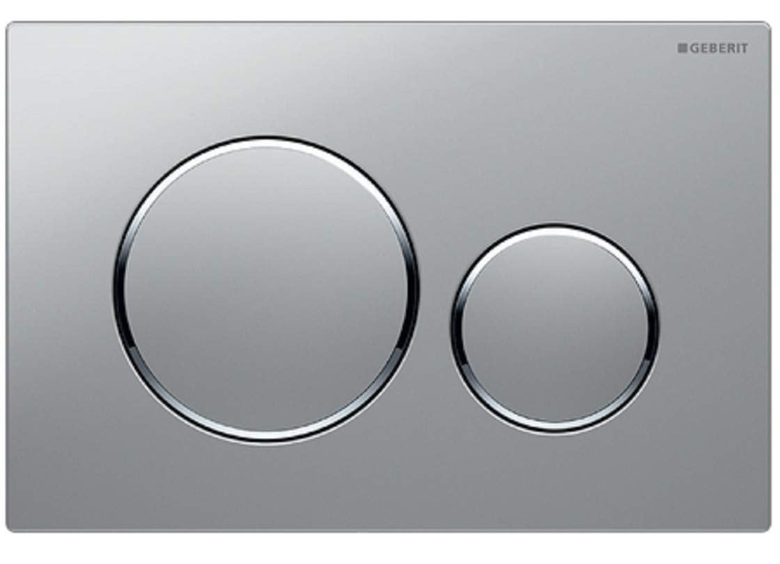 Plaque de déclenchement 3/6L GEBERIT Sigma20 - blanche anneau doré - 8