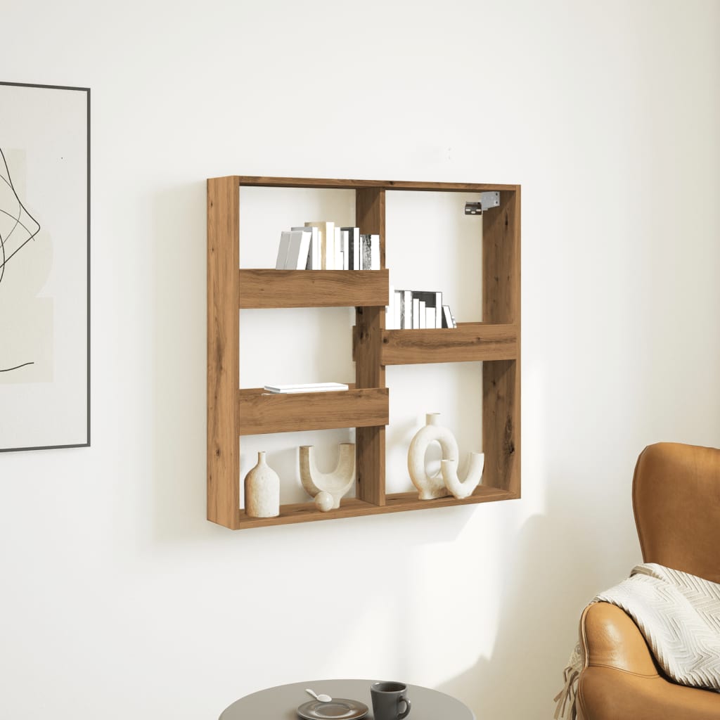 Armoire Murale Salle De Bain 100x25x40 Cm – Bois D'Ingénierie Chêne Artisanal, Portes à Vérin Gaz, Capacité 60 Kg - 10