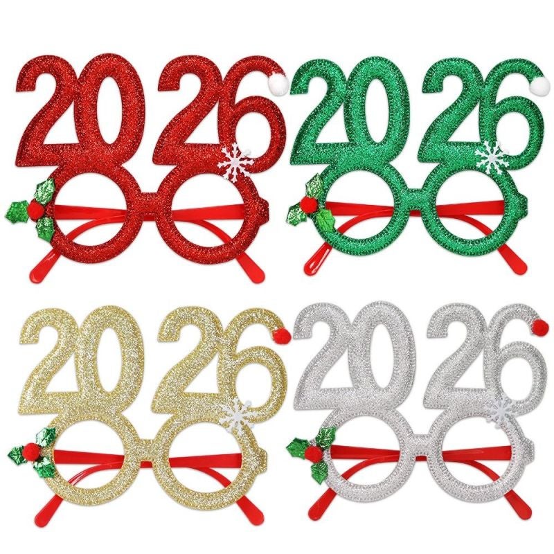 Lot De 6 Paires De Lunettes De Noël Créatives Pour Fête De Noël