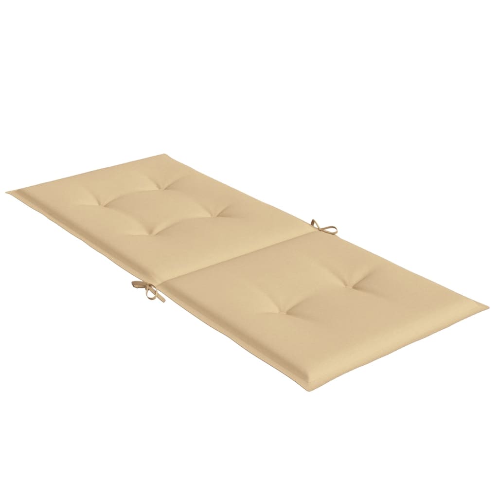 Coussins de chaise à dossier haut lot de 4 beige mélangé tissu - 6