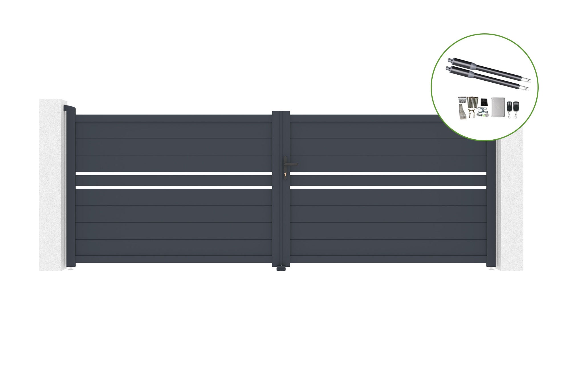 Brama skrzydłowa 4m CIMONE H.140cm aluminiowa + napęd RANGER B150