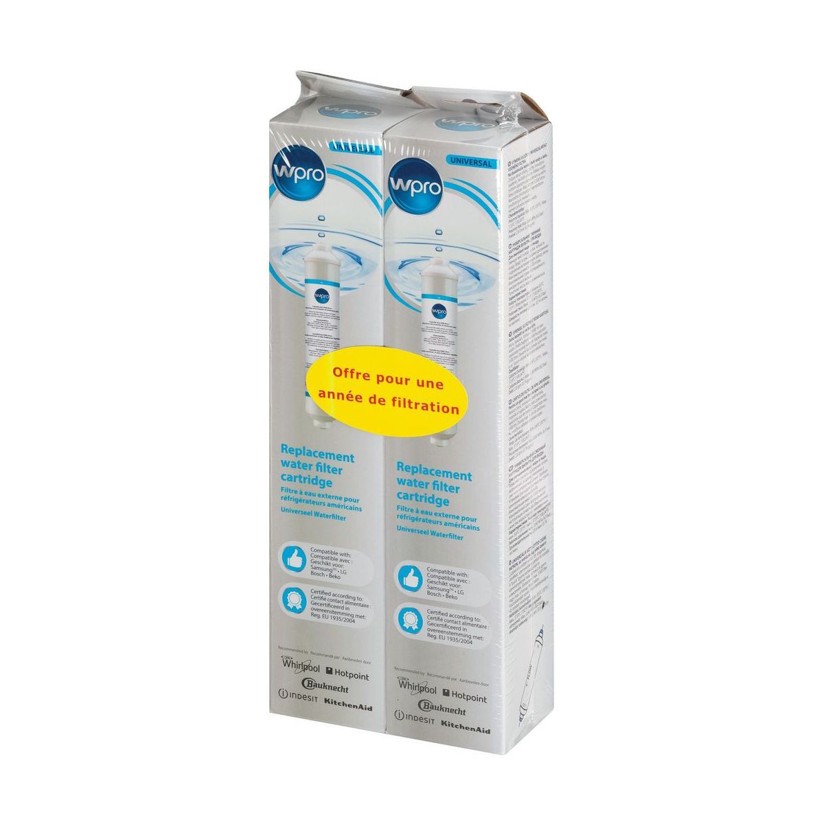 Filtre à eau WPRO Lot de 2 x USC100/1 - sms200 - 2