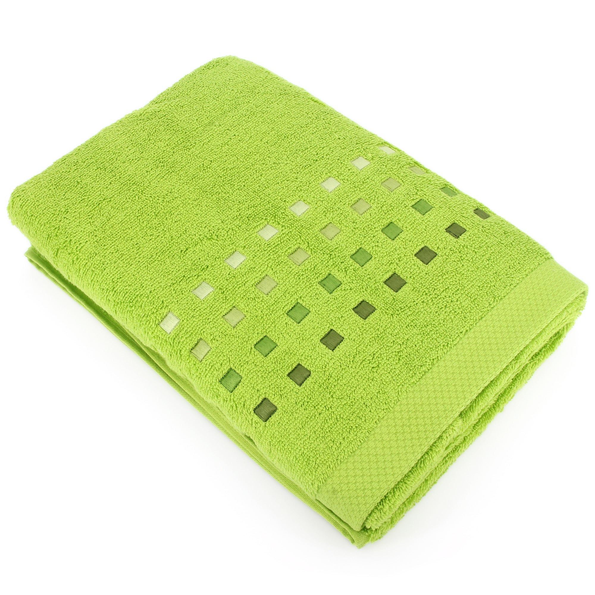 Serviette Invitée 33x50 Cm 100% Coton 550 G/m² - Motif Football Vert Pistache, Broderie, Fabriqué Au Portugal - 2