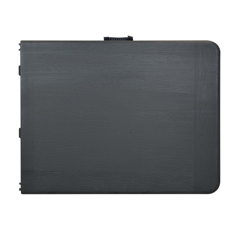 Table de jardin extensible rectangulaire en acier et plastique Noir 8 places - 4