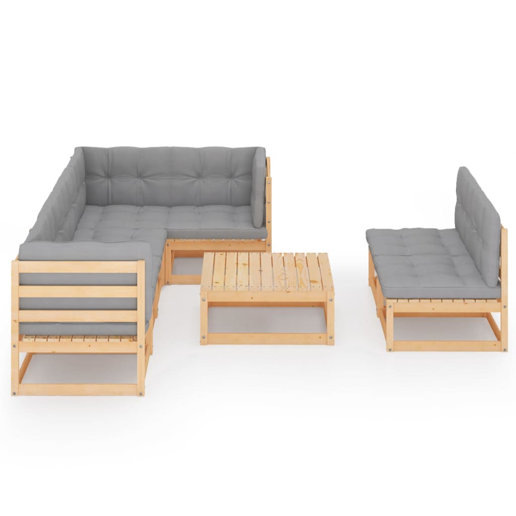 Salon Jardin 3 Pièces COSTWAY - Table Basse + 2 Fauteuils Avec Coussins - Bois D'acacia Naturel - Confort Et Robustesse