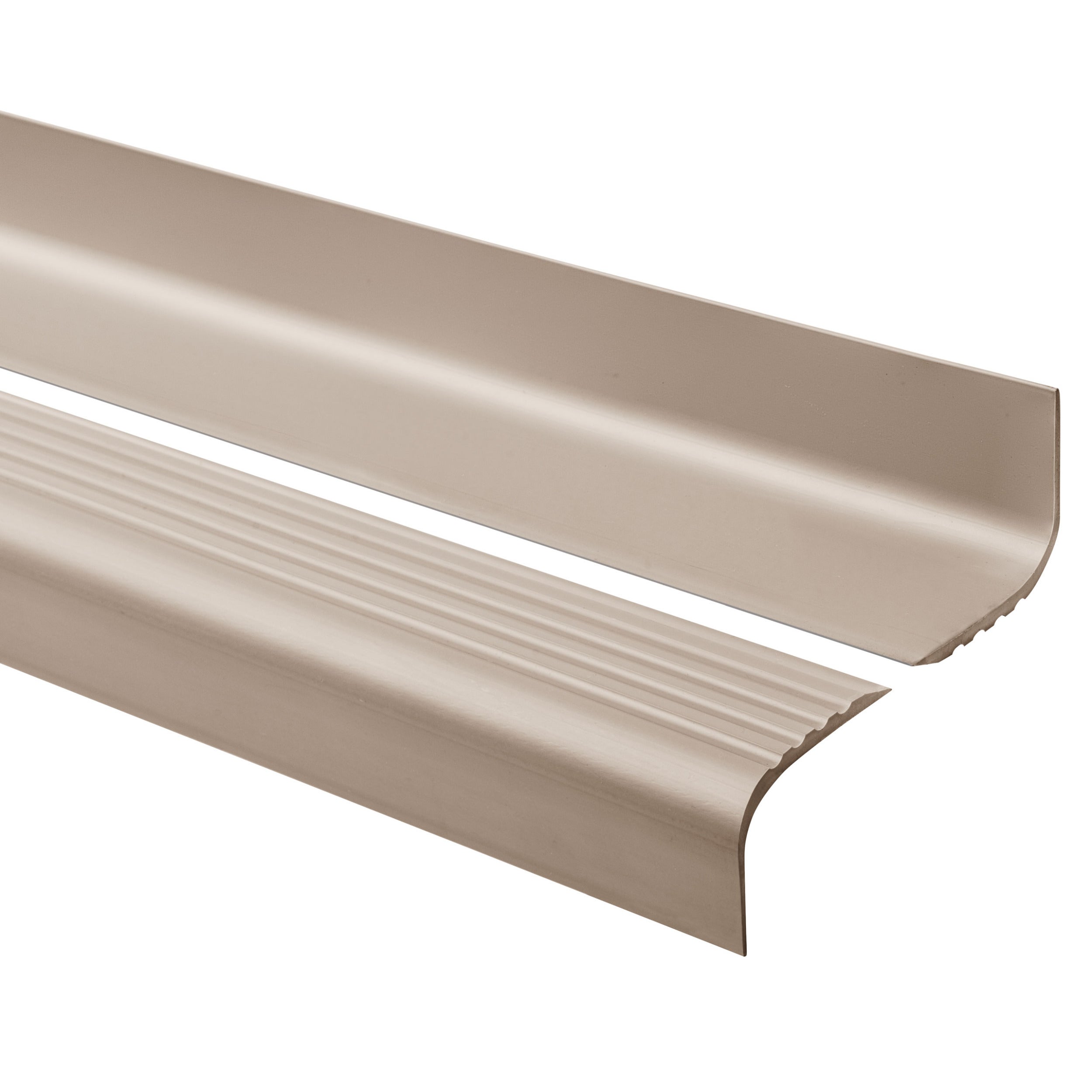 Profil schodowy 52x40 mm PVC na krawędzie stopni antypoślizgowy - 150 cm, beżowy