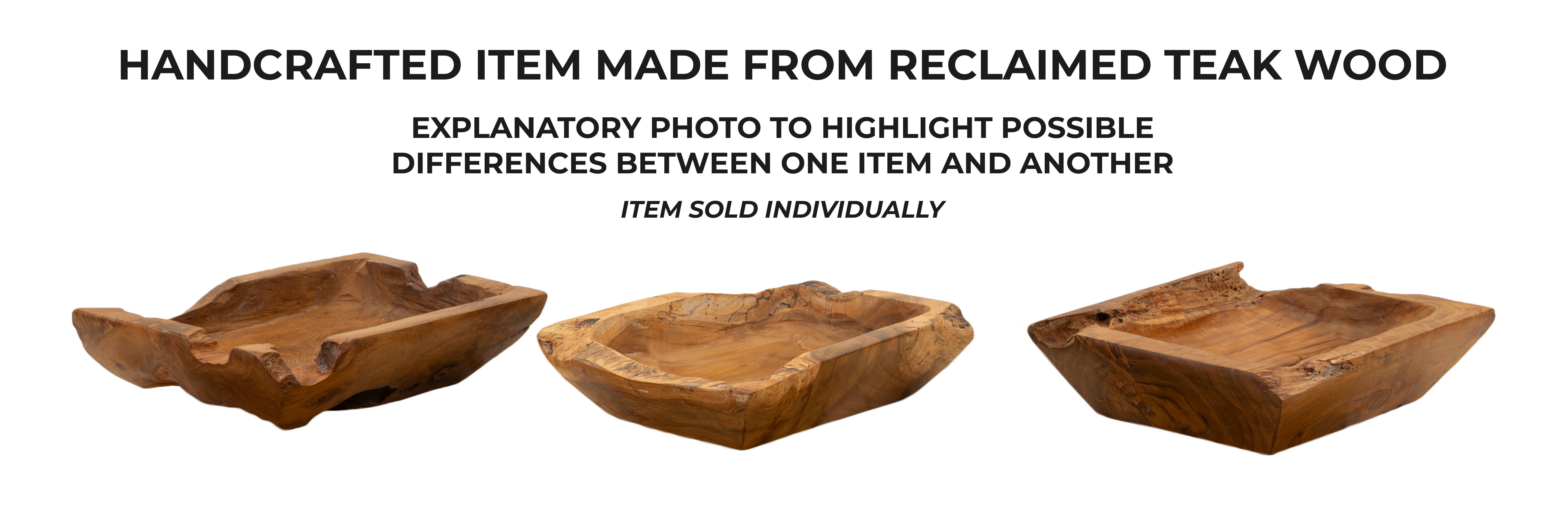 Svuotatasche in legno marrone cm 25x19x7 - 7