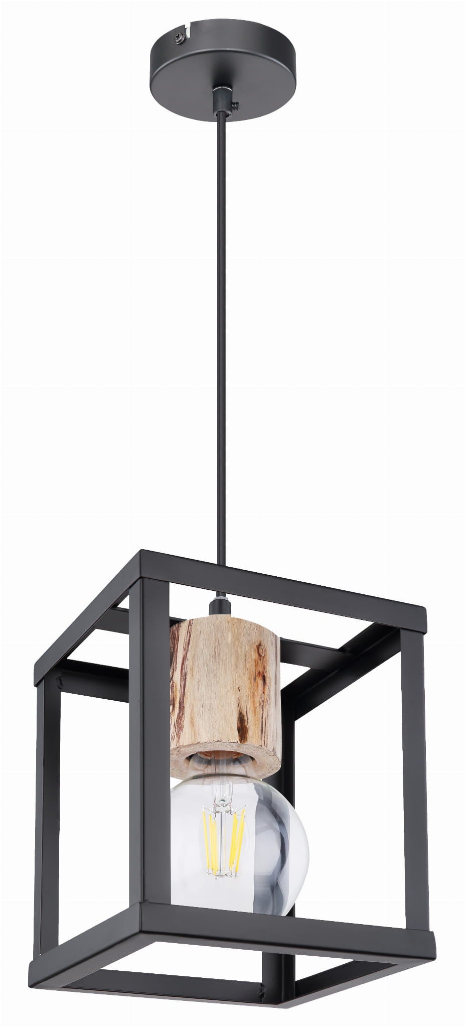 Lampa sufitowa wisząca Retro czarna 1xE27x40W retro wym: 120 x 17 x 17 cm metal Candellux
