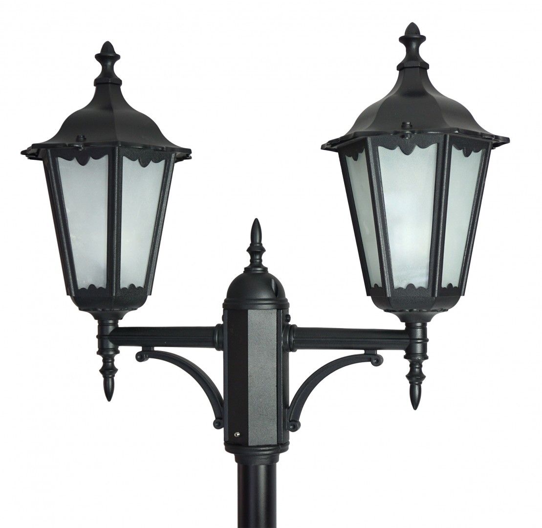 Latarnia ogrodowa Retro czarna 2xE27x60W IP43 wym: 295 x 69 x 24 cm aluminium SU-MA